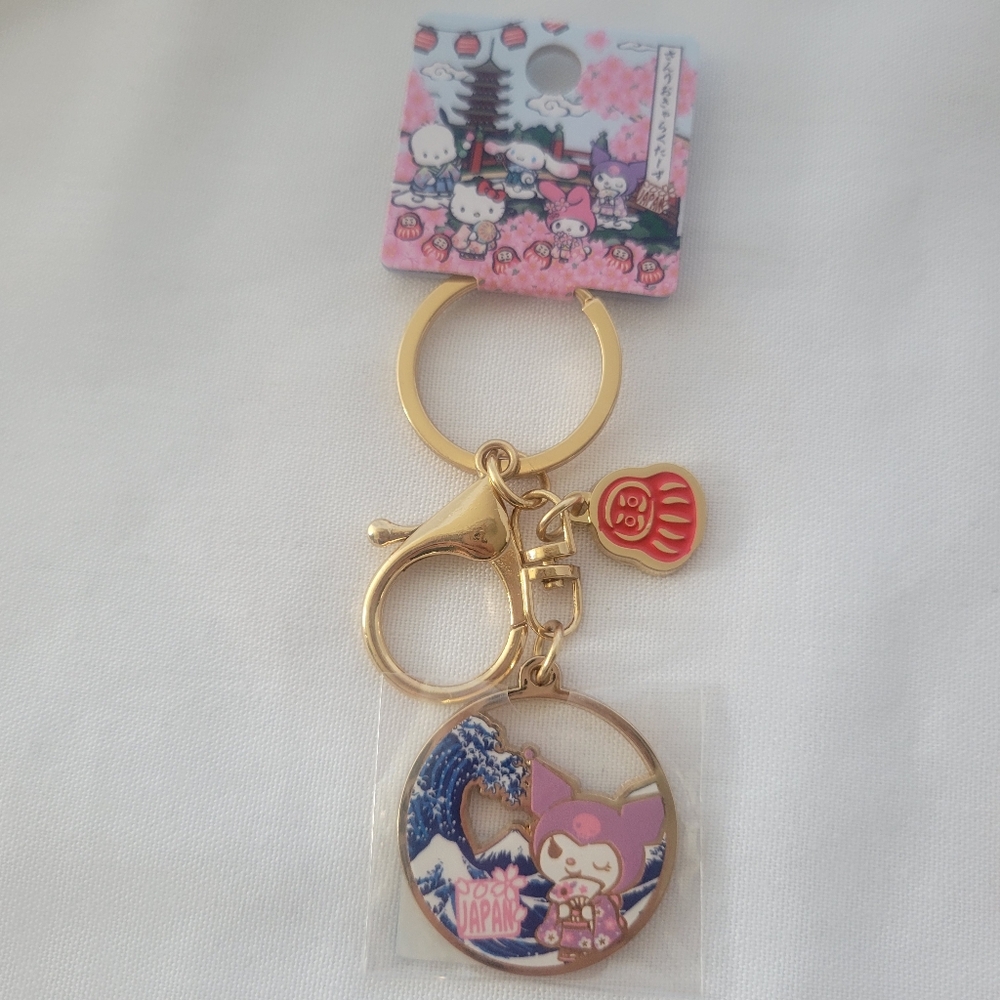 Kawaii Sanrio Kuromi Sakura Japan Cast Key Ring Keychain Bag Charm